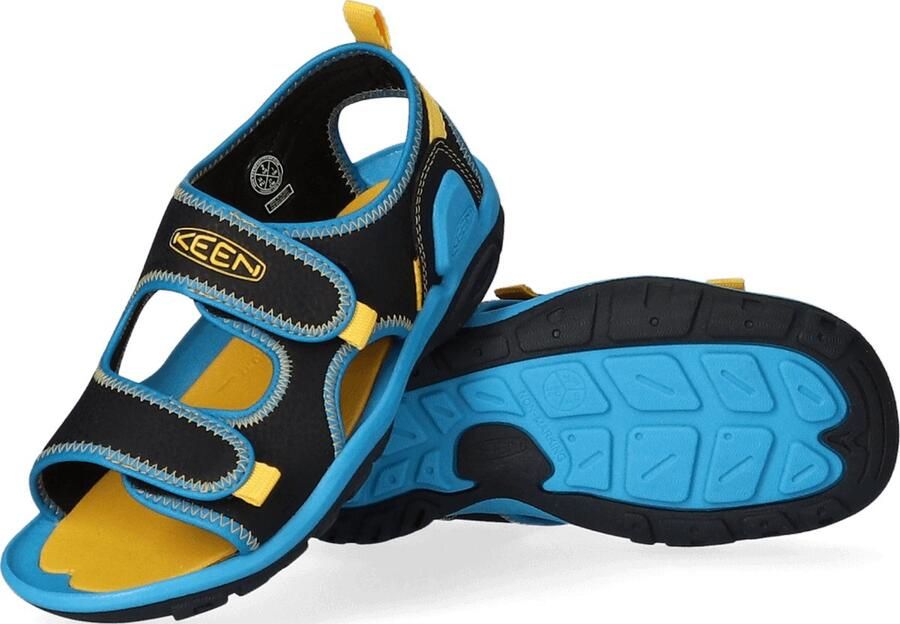 Keen Knotch Creek Older Kids' Sandalen Black Vivid Blue Blauw Nylon K1025645 - Foto 7