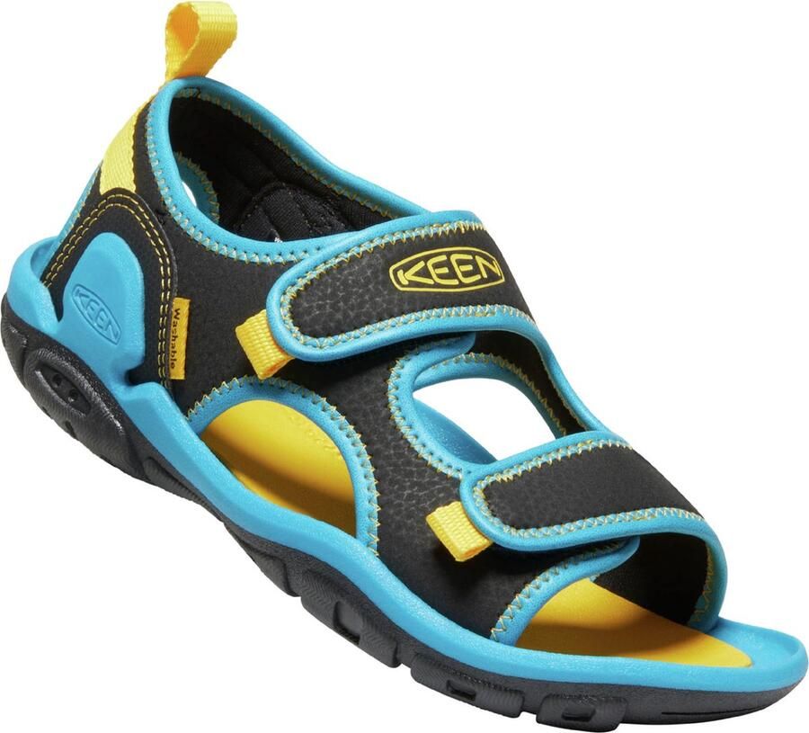 Keen Knotch Creek Older Kids' Sandalen Black Vivid Blue Blauw Nylon K1025645 - Foto 3
