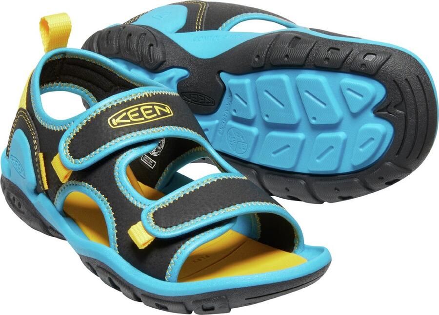 Keen Knotch Creek Older Kids' Sandalen Black Vivid Blue Blauw Nylon K1025645 - Foto 6