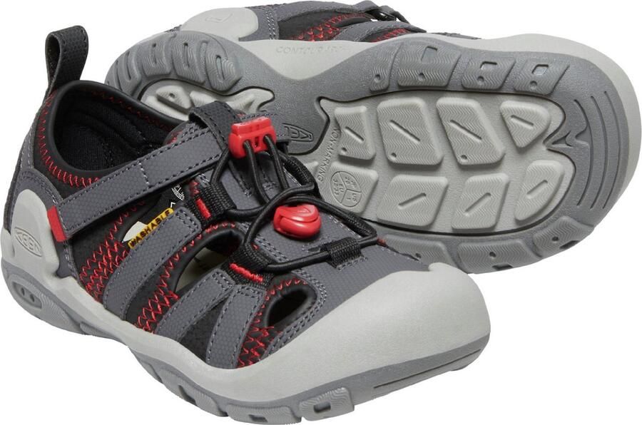 Keen Knotch Creek Older Kids' Sandalen Magnet Red Carpet Grijs Nylon K1026154 - Foto 8