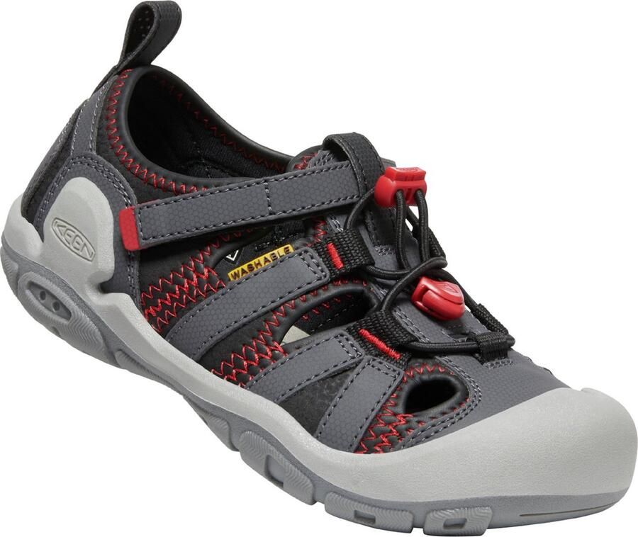 Keen Knotch Creek Older Kids' Sandalen Magnet Red Carpet Grijs Nylon K1026154 - Foto 6
