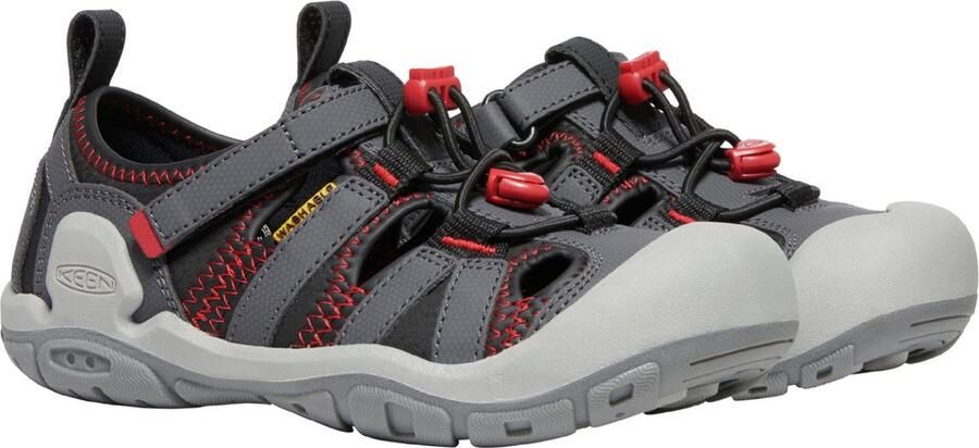 Keen Knotch Creek Older Kids' Sandalen Magnet Red Carpet Grijs Nylon K1026154 - Foto 11