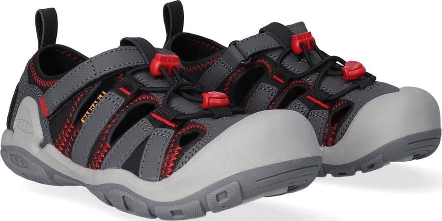 Keen Knotch Creek Older Kids' Sandalen Magnet Red Carpet Grijs Nylon K1026154 - Foto 9