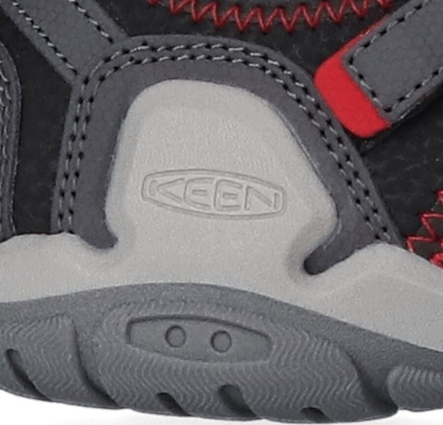 Keen Knotch Creek Older Kids' Sandalen Magnet Red Carpet Grijs Nylon K1026154 - Foto 3
