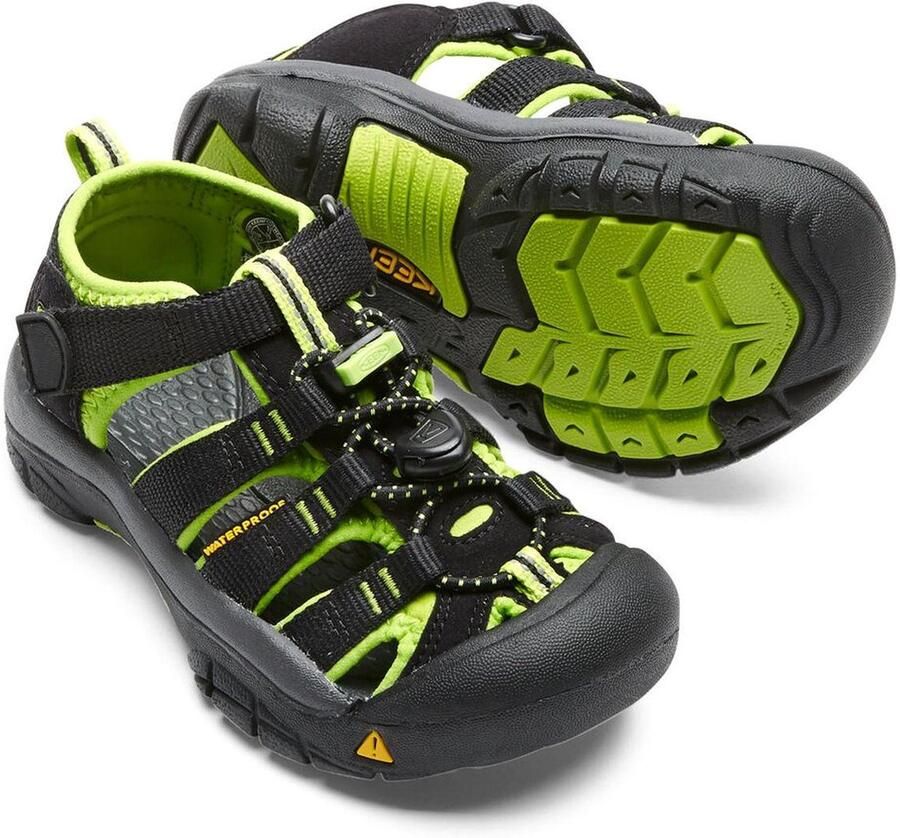 Keen Newport H2 Younger Kids Sandalen Black Lime Green - Foto 3