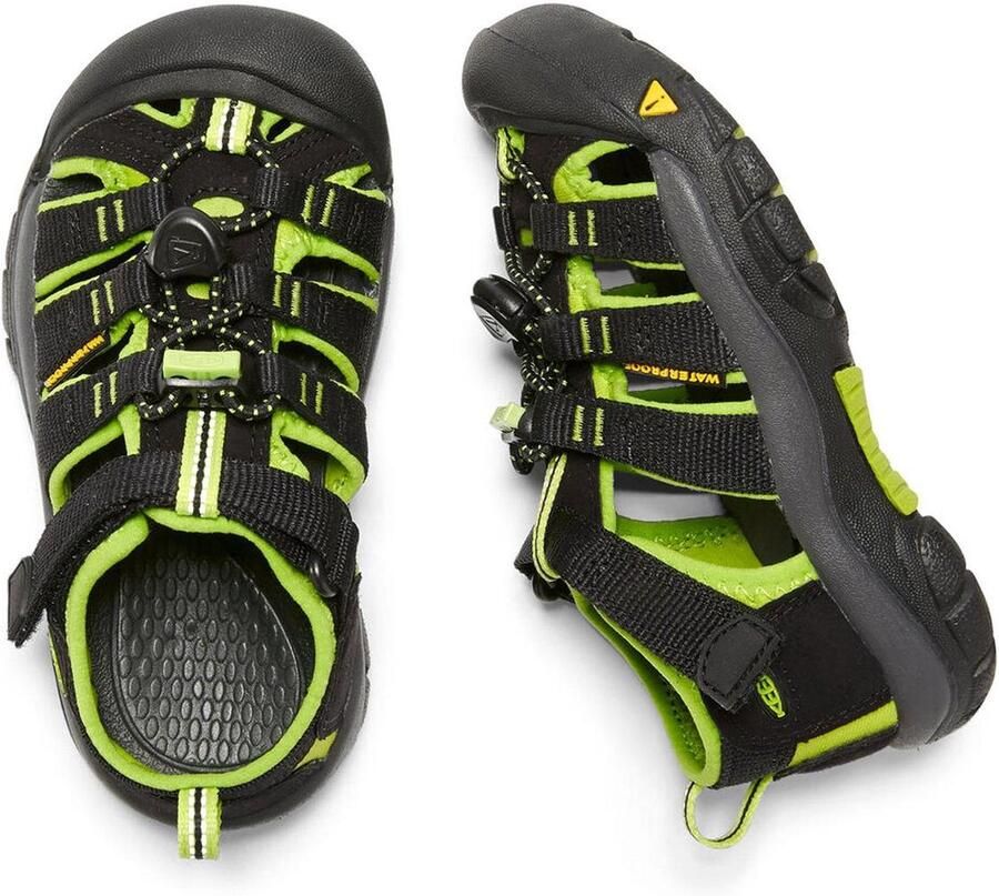 Keen Newport H2 Younger Kids Sandalen Black Lime Green - Foto 4