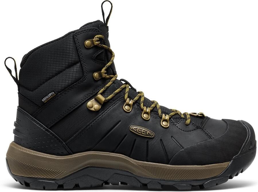 Keen Revel IV Mid Polar Heren Bergschoenen Black Lemon Curry