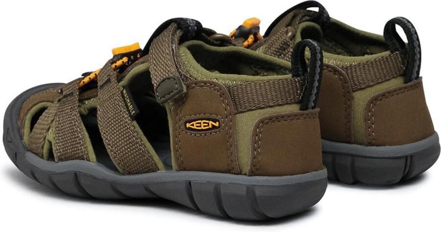 Keen Seacamp II Older Kids Sandalen Military Olive Saffron Groen Polyester K1025145 - Foto 4