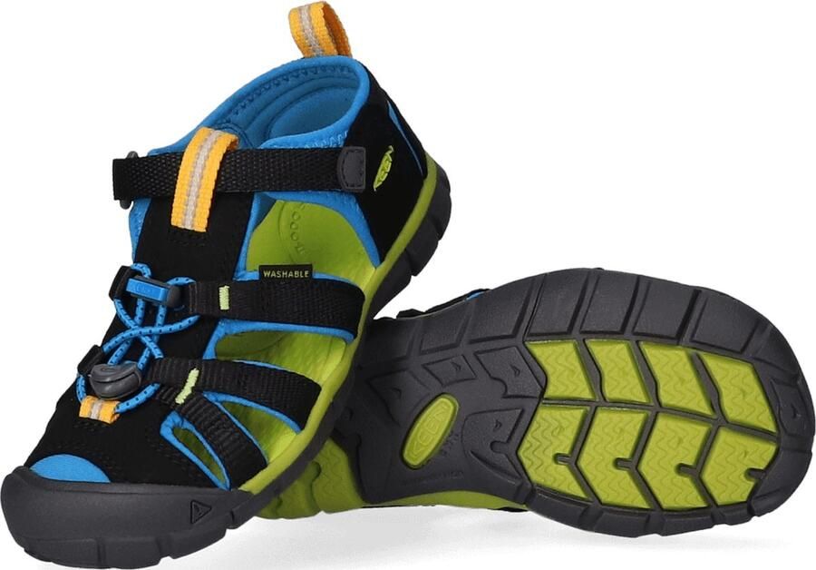 Keen Seacamp II Younger Kids Sandalen Black Brilliant Blue Zwart Polyester K1022969 - Foto 5