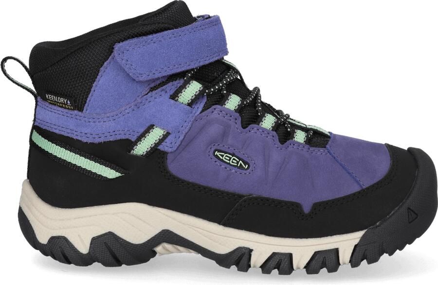 Keen Targhee IV Mid Jongens Wandelschoenen Leer Blauw Waterdicht