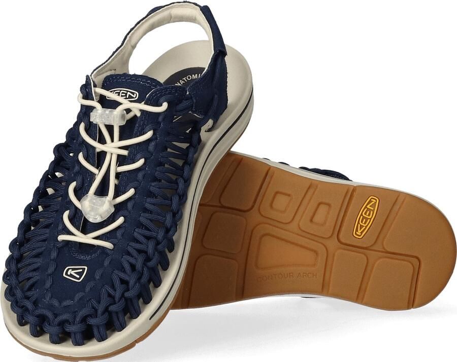 Keen Uneek Dames Sandalen Navy Birch Blauw Canvas K1026232 - Foto 4