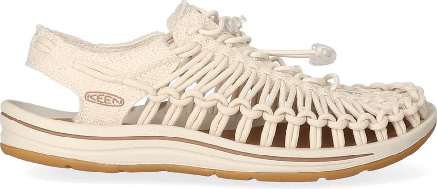 Keen Uneek Dames Sandalen Natural Canvas Birch Beige Canvas K1026231