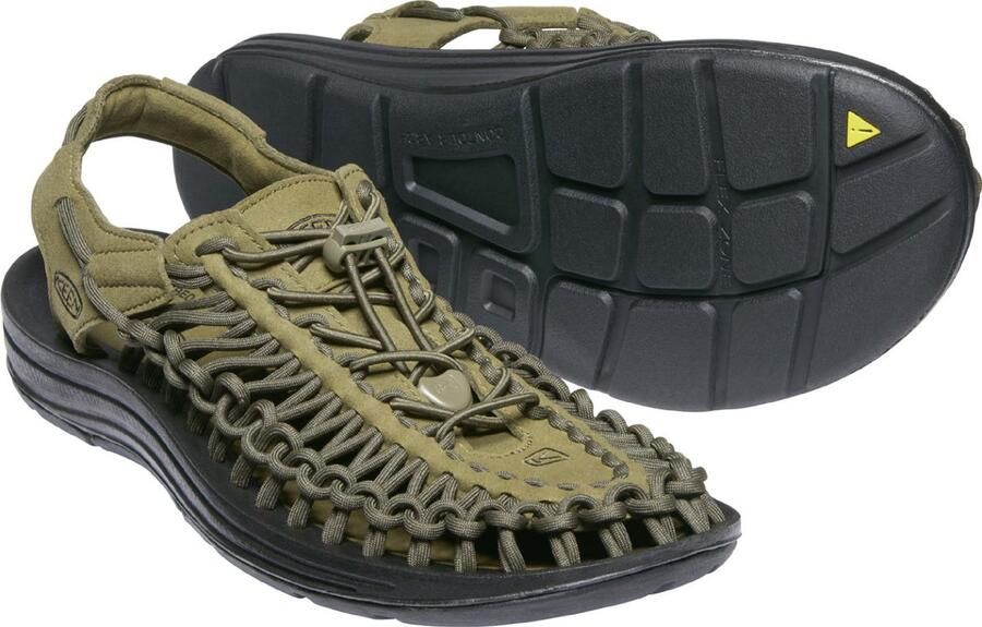 Keen Uneek Heren Sandalen Dark Olive Black Groen Polyester K1023381 - Foto 4