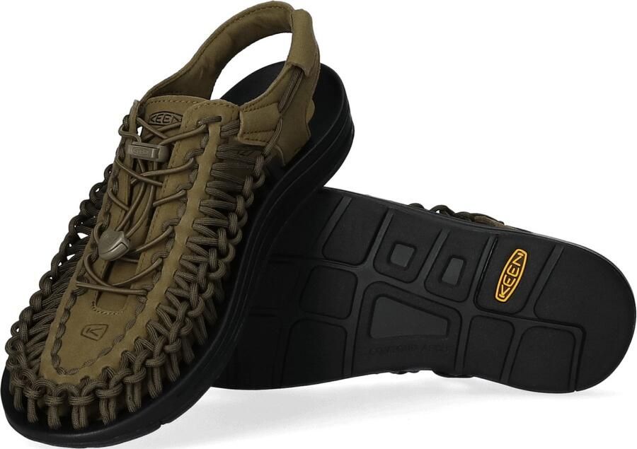 Keen Uneek Heren Sandalen Dark Olive Black Groen Polyester K1023381 - Foto 7