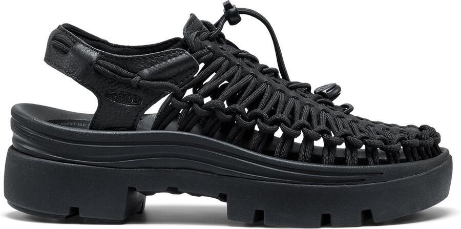 Keen Uneek PLT Sandalen Black Smooth Lea