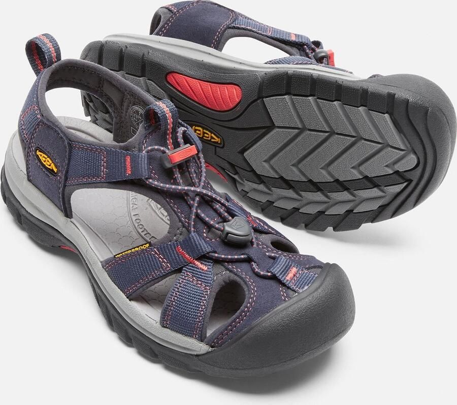 Keen Venice H2 Dames Wandelsandalen Black Olive Surf Spray Blauw Polyester K1010978 - Foto 6
