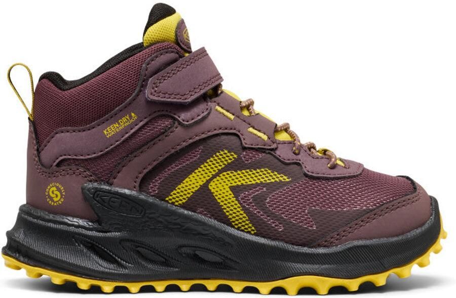 Keen Zionic Mid Kinder Wandelschoenen Leer Bordeaux Waterdicht