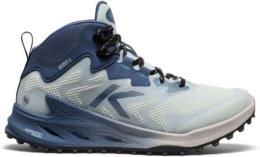 Keen Zionic NXT Mid Dames Wandelschoenen Mesh Blauw Waterdicht