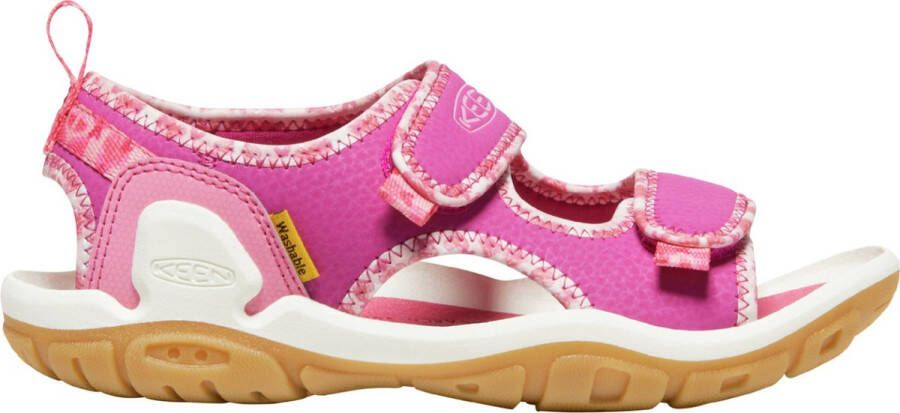 Keen Knotch Creek Older Kids' Open-Toe Sandalen Pink Multi Roze Nylon K1025646