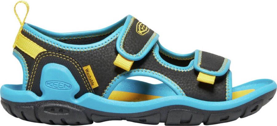 Keen Knotch Creek Older Kids' Sandalen Black Vivid Blue Blauw Nylon K1025645