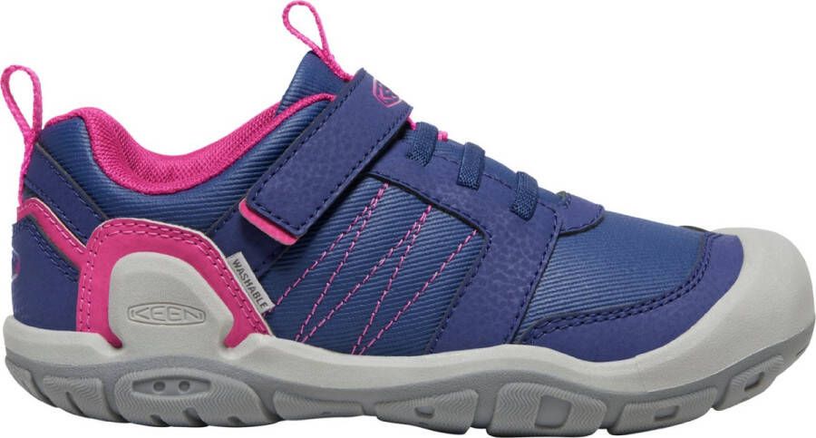 Keen Knotch Peak Older Kids Wandelschoenen Blue Depths Pink Peacock Blauw Mesh K1025900