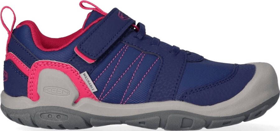 Keen Knotch Peak Older Kids Wandelschoenen Blue Depths Pink Peacock Blauw Mesh