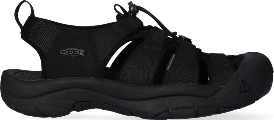 Keen Newport H2 Heren Wandelsandalen Triple Black Zwart Polyester