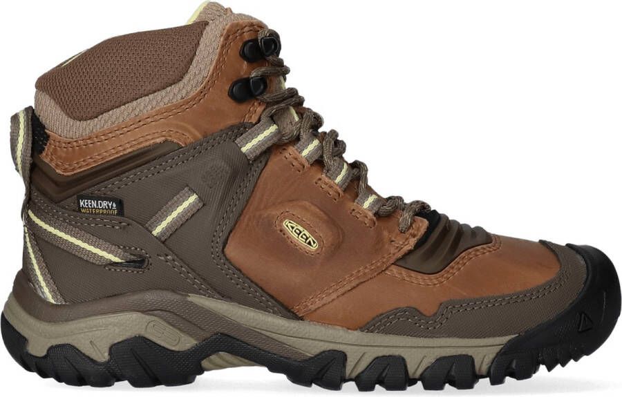 Keen Ridge Flex Mid Dames Wandelschoenen Safari Custard
