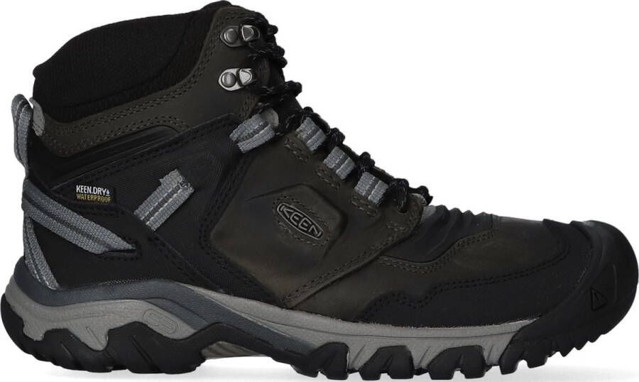 Keen Ridge Flex Mid Heren Wandelschoenen Magnet Black Grijs Leer K1024911