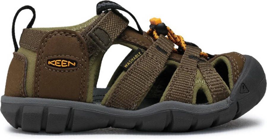 Keen Seacamp II Older Kids Sandalen Military Olive Saffron Groen Polyester K1025145