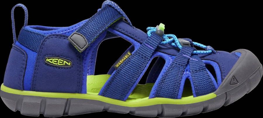 Keen Seacamp II Older Kids Sandalen Blue Depths Chartreuse Blauw Polyester K1022993