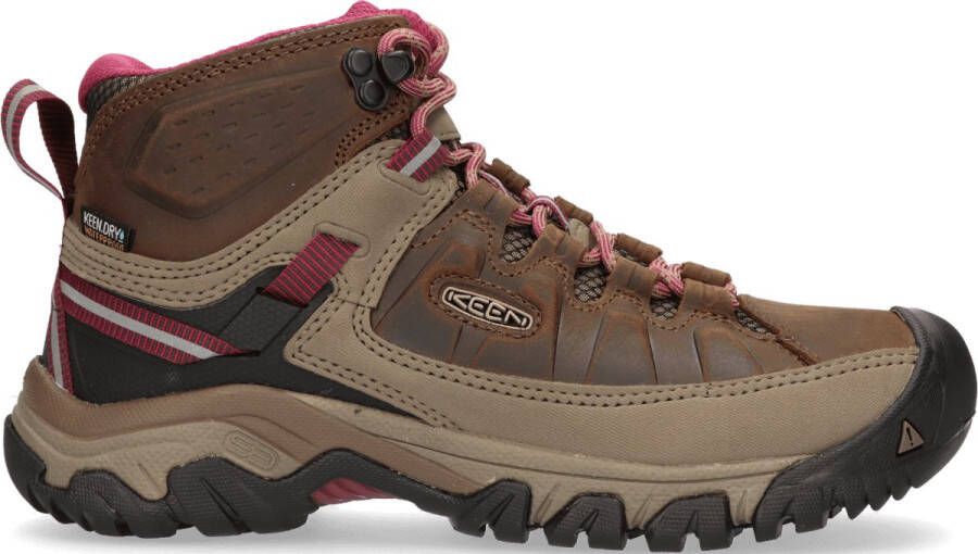 Keen Targhee III Mid Dames Wandelschoenen Weiss Boysenberry Bruin Leer