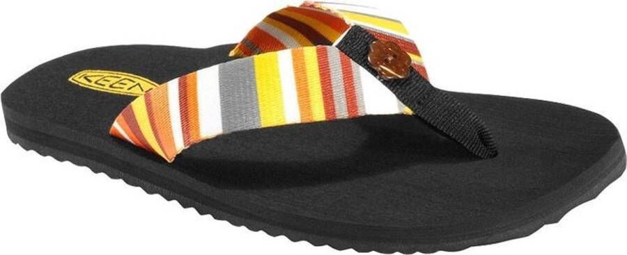 Keen Teenslippers Cabo Dames Zwart Geel
