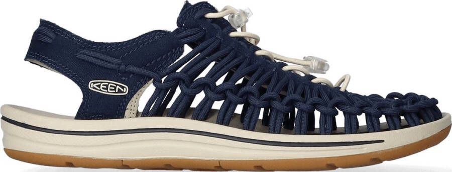 Keen Uneek Dames Sandalen Navy Birch Blauw Canvas