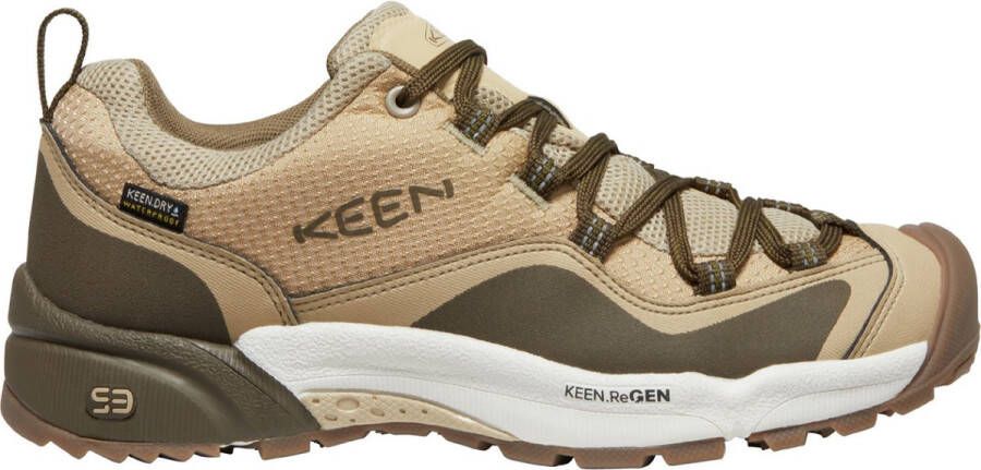 Keen Wasatch Crest Waterproof Dames Wandelschoenen Safari Timberwolf Beige Mesh