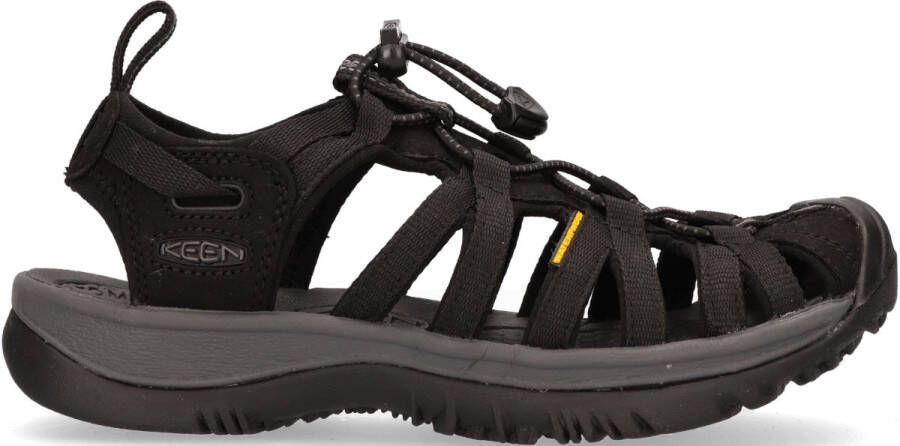 Keen Whisper Dames Wandelsandalen Black Magnet Zwart Polyester