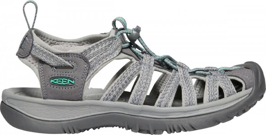 Keen Whisper Dames Wandelsandalen Medium Grey Peacock Green Grijs Polyester K1022814