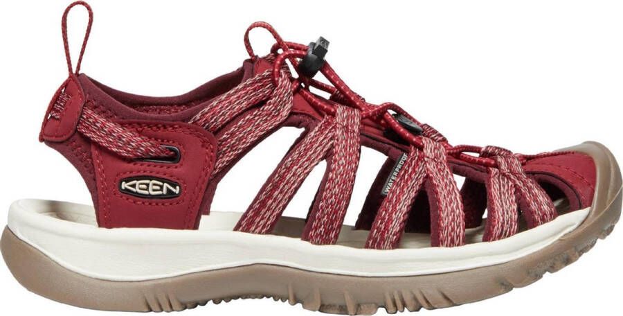 Keen Whisper Dames Wandelsandalen Red Dahlia Bordeaux Polyester K1025041