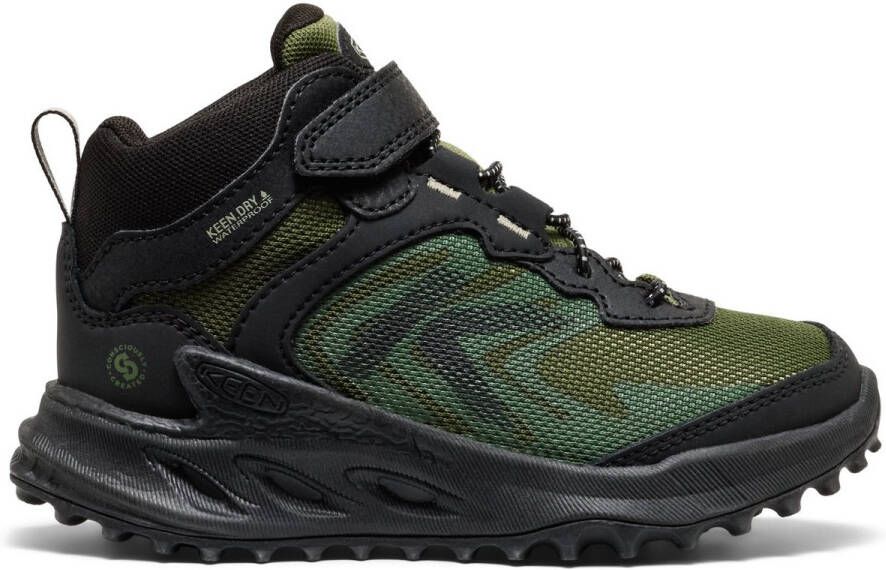 Keen Zionic Mid Younger Kids Wandelschoenen Black Bronze Green
