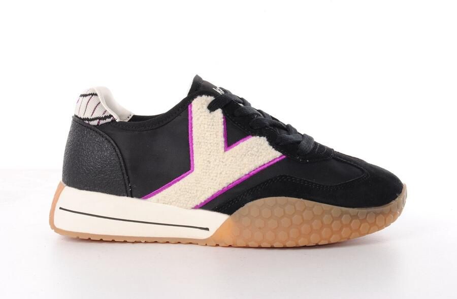 KEH NOO dames sneaker Drake D suède en nylon zwart wit