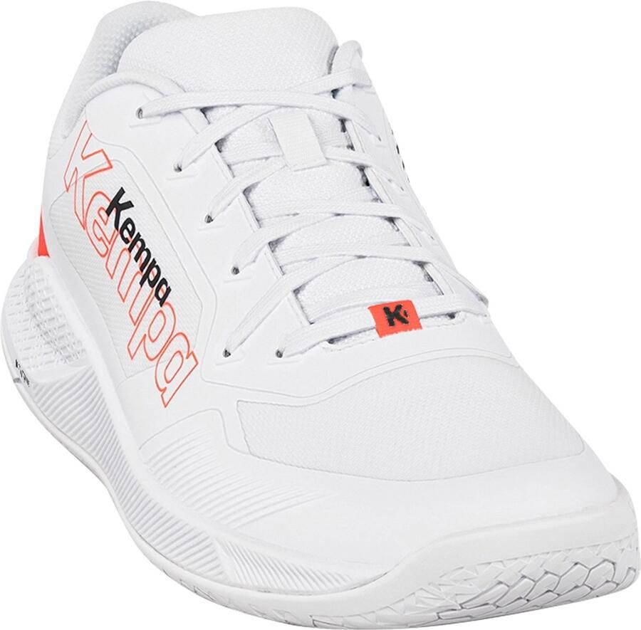 Kempa Heren Kourtfly Three Sneaker 20087606 White Black Fluo Red