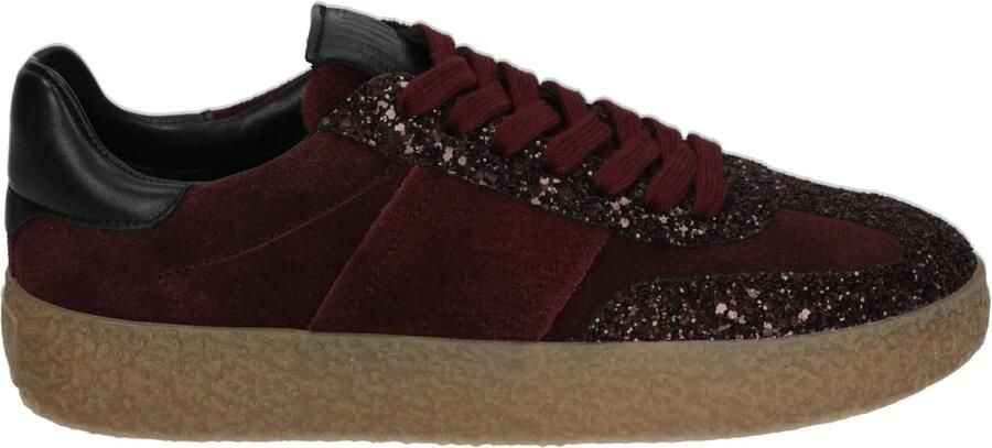 Kennel & Schmenger Glitter Platform Sneaker met Velours en Leren Details