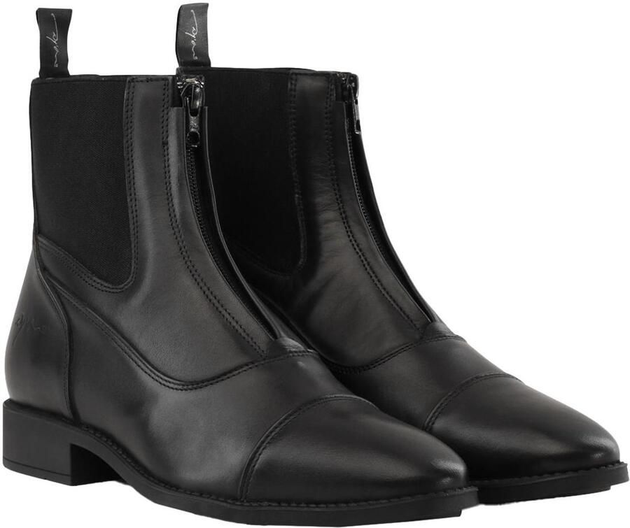 Kentucky Dy'on Short Boots front zipper black