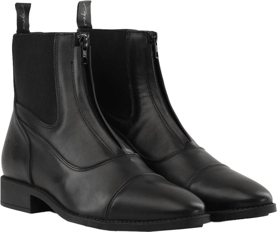 Kentucky Dy'on Short Boots front zipper black