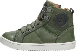 KEQ Jongens veterschoenen Hoog groen