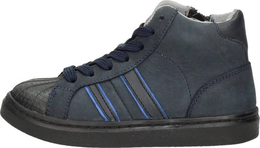 KEQ Jongens veterschoenen Hoog blauw