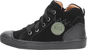KEQ Jongens veterschoenen Hoog zwart