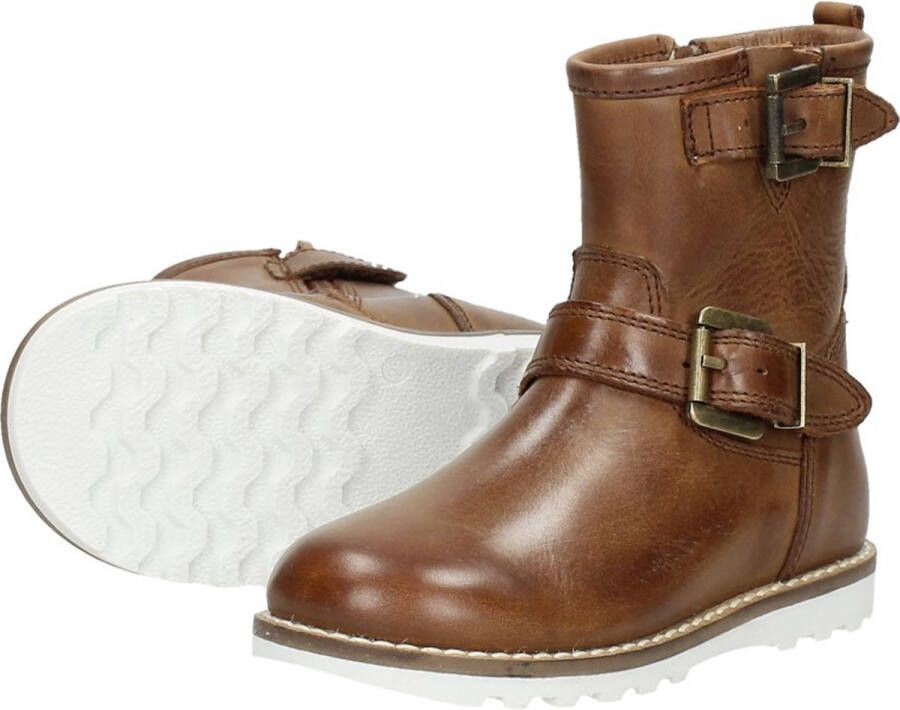 KEQ Jongens enkellaarzen Enkellaarsjes cognac - Foto 3