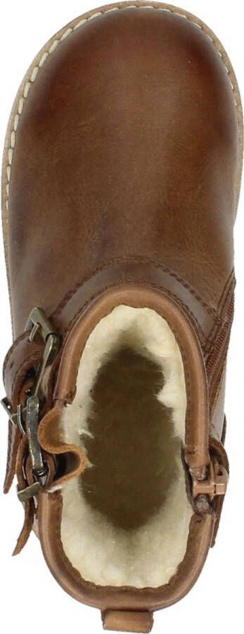 KEQ Jongens enkellaarzen Enkellaarsjes cognac - Foto 6