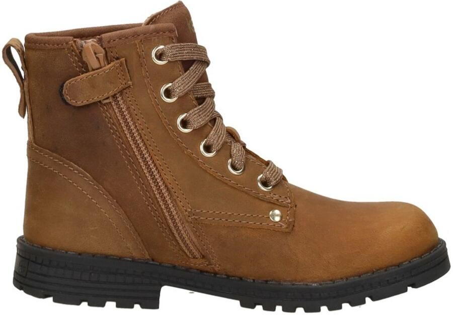 KEQ Veterschoen hoog Veterschoen hoog Cognac